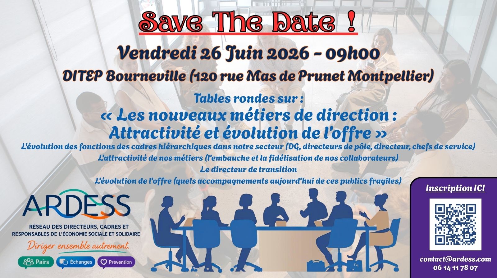 Inscription Tables rondes 26 Juin